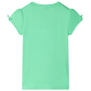 T-shirt til børn str. 104 lysegrøn
