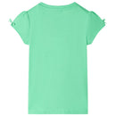 T-shirt til børn str. 116 lysegrøn