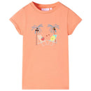 T-shirt til børn str. 128 ferskenfarvet