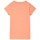 T-shirt til børn str. 128 ferskenfarvet