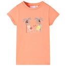 T-shirt til børn str. 140 ferskenfarvet