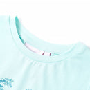 T-shirt til børn str. 128 akvamarinblå