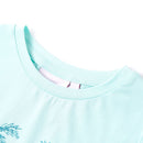 T-shirt til børn str. 140 akvamarinblå
