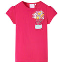 T-shirt til børn str. 128 pink
