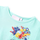 T-shirt til børn str. 128 lys mintgrøn