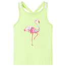 Tanktop til børn str. 128 neongul