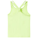 Tanktop til børn str. 128 neongul