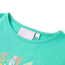 T-shirt til børn str. 116 mintgrøn