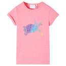 T-shirt til børn str. 128 lyserød