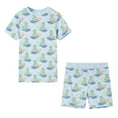 Pyjamas til børn str. 128 korte ærmer lyseblå
