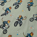 Pyjamas til børn str. 92 korte ærmer lys kakifarve