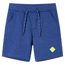 Shorts til børn str. 128 med snøre blåmeleret