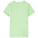 T-shirt til børn str. 140 limegrøn