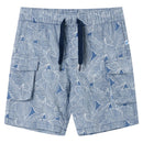 Shorts til børn str. 104 med snøre mørkeblå