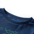Langærmet T-shirt til børn str. 104 marineblå