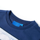 Langærmet T-shirt til børn str. 128 jeansblå