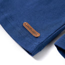 Langærmet T-shirt til børn str. 128 jeansblå