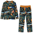 Pyjamas til børn str. 116 mørkegrøn