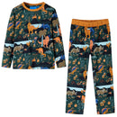 Pyjamas til børn str. 140 mørkegrøn