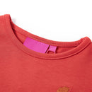 Langærmet T-shirt til børn str. 116 rød