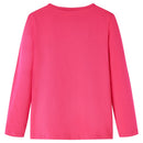 Langærmet T-shirt til børn str. 104 pink
