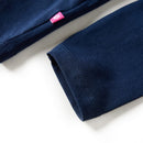 Langærmet T-shirt til børn str. 116 marineblå