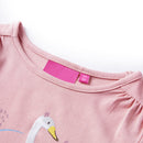 Langærmet T-shirt til børn str. 116 lyserød
