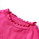 Langærmet T-shirt til børn str. 116 pink