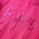 Langærmet T-shirt til børn str. 116 pink