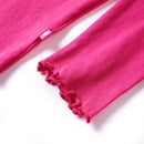 Langærmet T-shirt til børn str. 116 pink
