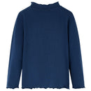 Langærmet T-shirt til børn str. 104 marineblå