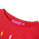 Langærmet T-shirt til børn str. 116 rød