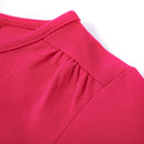 Langærmet T-shirt til børn str. 116 pink