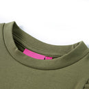Sweatshirt til børn str. 116 kakifarvet
