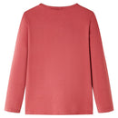 Langærmet T-shirt til børn str. 104 rød