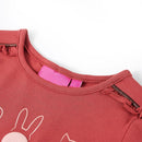 Langærmet T-shirt til børn str. 104 rød