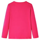 Langærmet T-shirt til børn str. 92 pink