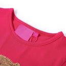 Langærmet T-shirt til børn str. 92 pink