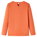 Langærmet T-shirt til børn str. 116 cm orange