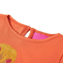 Langærmet T-shirt til børn str. 116 cm orange