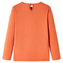 Langærmet T-shirt til børn str. 140 cm orange