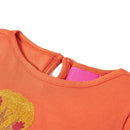 Langærmet T-shirt til børn str. 140 cm orange