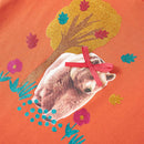 Langærmet T-shirt til børn str. 140 cm orange