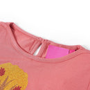 Langærmet T-shirt til børn str. 116 gammelrosa