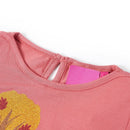Langærmet T-shirt til børn str. 128 gammelrosa