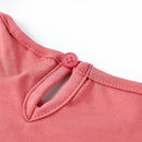 Langærmet T-shirt til børn str. 128 gammelrosa