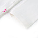 Langærmet T-shirt til børn str. 128 ecrufarvet