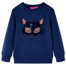 Sweatshirt til børn str. 128 marineblå