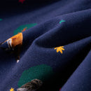 Langærmet kjole til børn str. 92 med snøre marineblå