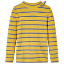 Langærmet T-shirt til børn str. 140 okkergul